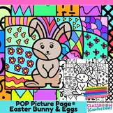 Easter Bunny Coloring Page Fun Easter Pop Art Coloring Act