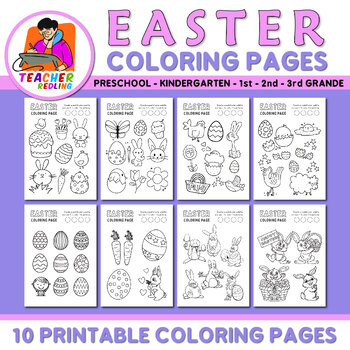 Preview of Easter Bunny Coloring Pages {Spring Coloring Pages}