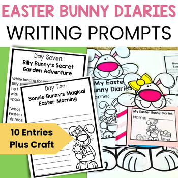 Preview of Easter Bulletin Board With Easter Activities for Writing and Easter Bunny Craft
