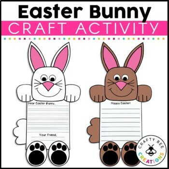 Easter Bunny Craft Spring Activities Easter Writing Activity Rabbit Craft