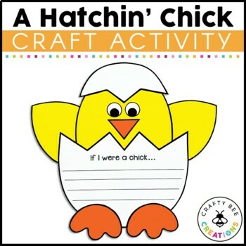 Preview of Spring Baby Chick Craft Life Cycle of a Chicken Writing Easter Bulletin Board
