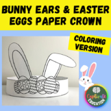 Easter Bunny Ears & Eggs Paper Crown Hat Headband Craft Ac