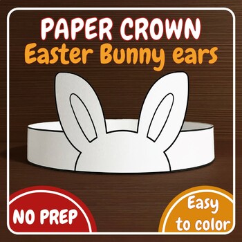 Rabbit Paper Crown Template For Kids Cut & Paste Printable