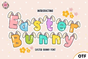 Preview of Easter Bunny -  Easter Font for teaching on easter day