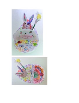 Preview of Easter Bunny Egg Landscape Card