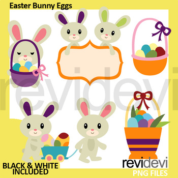 Preview of Easter Bunny Eggs Clip Art