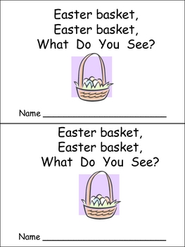 easter bunny emergent reader for preschool kindergarten by