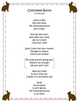Easter Bunny Fluency Poem by Everyday Play in Pre-K by ...
