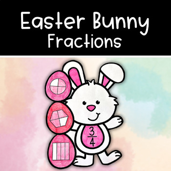 Preview of Easter Bunny Fraction Math Craft