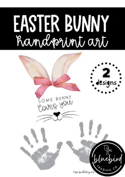 Preview of Easter Bunny // Handprint Art - Footprint Craft - Gift