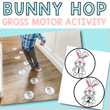 Preview of Easter Bunny Hop Gross Motor Movement Activity