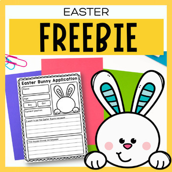 Preview of Easter Bunny Job Application Writing Activity | Freebie
