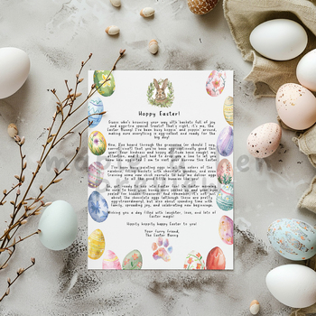 Preview of Easter Bunny Letter | Official Letter from the Desk of the Easter Bunny Basket