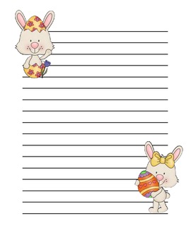 Easter Bunny Lined Paper by Second Grade Surprises | TPT