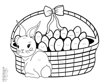 26+ clever pics Easter Math Coloring Pages / Easter Worksheets