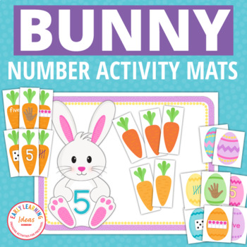 Preview of Easter Bunny Math Activities Centers Easter Egg Counting Numbers 1-10 Preschooll
