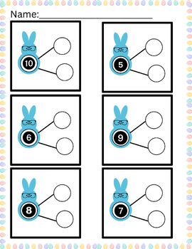 Preview of Easter Bunny Number Bonds