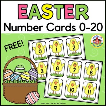 Preview of Easter Number Flashcards 0-20