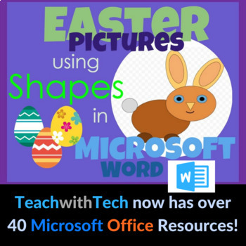 Preview of Easter Bunny Pictures using Shapes in Microsoft Word