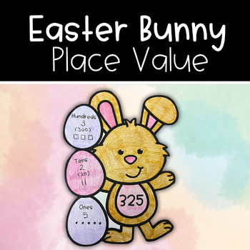 Preview of Easter Bunny Place Value Math Craft