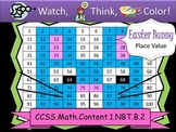 Easter Bunny Place Value - Watch, Think, Color Mystery Pictures