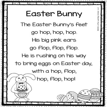 Easter Bunny - Printable Poem for Kids by Little Learning Corner