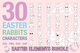 Easter Bunny SVG Bundle | Rabbit Characters