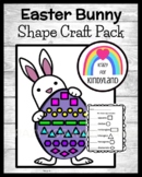 Easter Bunny Shape Craft - Counting Math Center Activity -