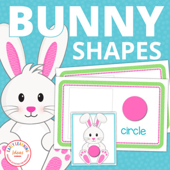 Preview of Easter Bunny Math Centers Preschool & PreK Bunny Activities - 2D Shape Sorting