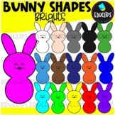 Easter Bunny Shapes - Brights - Clip Art Set {Educlips Clipart}