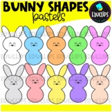 Easter Bunny Shapes - Pastels - Clip Art Set {Educlips Clipart}