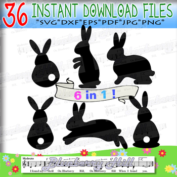 Download Easter Bunny Silhouette Svg Easter Bunny Svg Easter Svg By Blueberry Hill Art