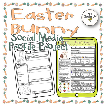 Preview of Easter Bunny Social Media Profile Project | Biography Research
