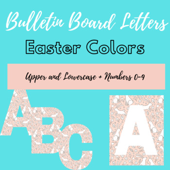 Preview of Easter Bunny Spring Bulletin Board Letters and Numbers