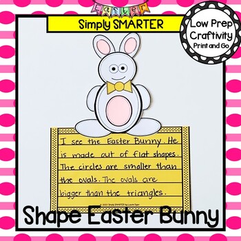 Preview of Easter Bunny Themed Cut and Paste Shape Math Craftivity