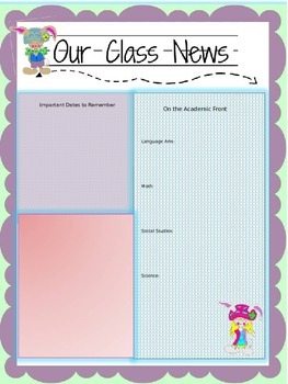 Preview of Easter Bunny Themed Newsletter Template (Editable)