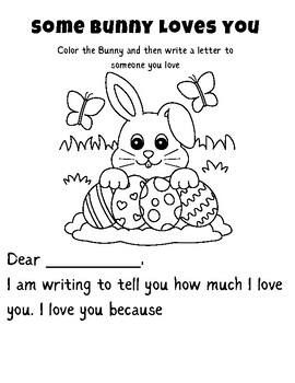 Preview of Easter Bunny Writing Activity