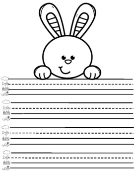 Easter Bunny Fundations Inspired Writing Paper by Teaching on the ...
