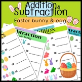 Easter & Bunny addition and subtraction within 10