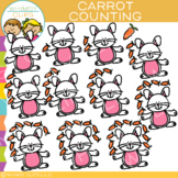 Easter Bunny and Carrot Counting Clip Art