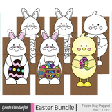 Easter Bunny and Easter Chick Paper Bag Puppets Bundle