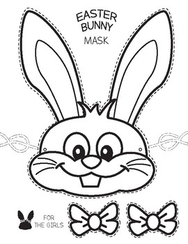 Easter Bunny mask by Teaching Printing | Teachers Pay Teachers