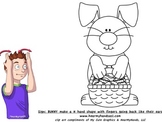 Easter Bunny sign language coloring page