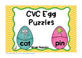 CVC Phonics Puzzles - Literacy Center with Easter Theme