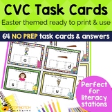 Easter CVC Words Task Cards | Literacy Centers Phonics Int