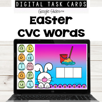 Preview of Easter CVC Words for Google Slides™ and Worksheets