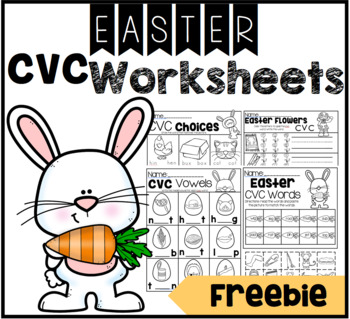 Preview of Easter CVC Worksheets