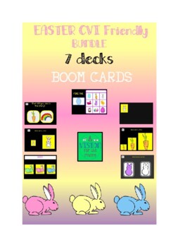Preview of Easter CVI Friendly Bundle (7 Decks)