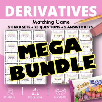 Preview of Easter | Calculus Derivatives BUNDLE: Matching Games