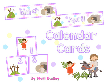 Easter Calendar Cards by Nicki Dudley | Teachers Pay Teachers